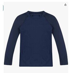 Boys Rashguard T-Shirts UPF 50+ Navy Size 5Y Long-Sleeve Athletic Swimming